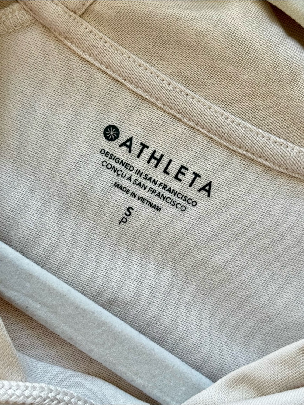 Athleta Sundown Hooded Sweatshirt Tank, Beige / Cream – Size Small - Picture 7 of 8